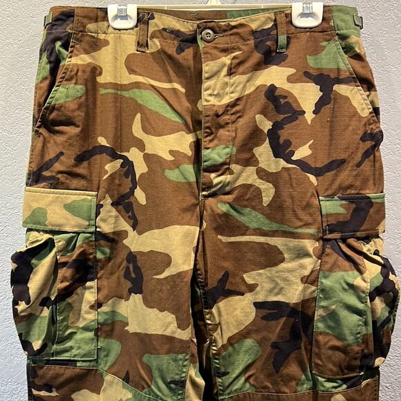 Trousers, Hot Weather, Woodland Camouflage Pattern, Combat. Size Large Long - Picture 2 of 11